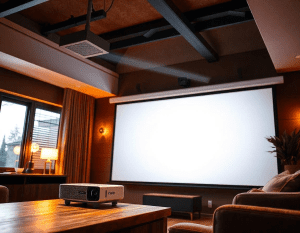 מסך חשמלי למקרן